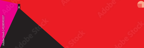 Vector illustration of futuristic man in three dimensional space for background, banner or design element