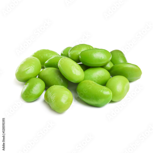 Wallpaper Mural Pile of fresh edamame soybeans on white background Torontodigital.ca