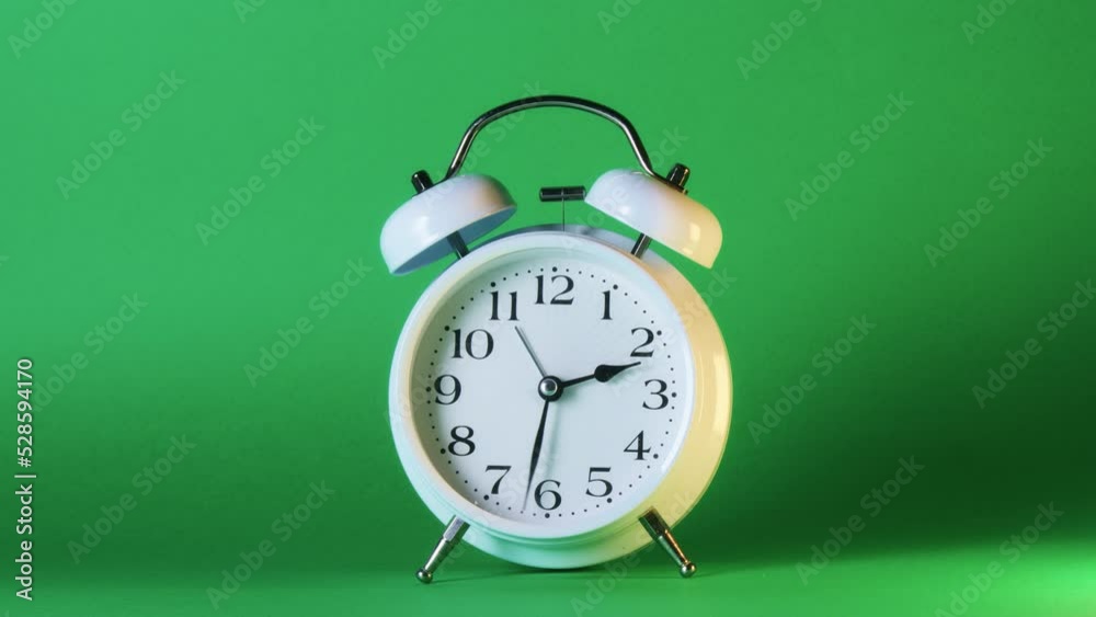 analog clock goes on a green screen, timelapse, fast passage of time. analog clock goes on a green screen, timelapse, fast passage of time.