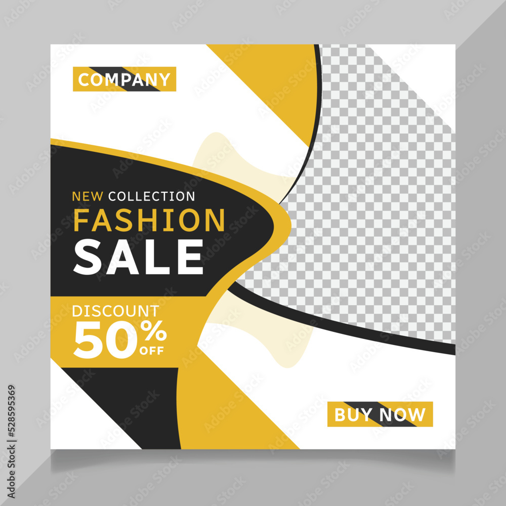 New collection fashion sale social media post template