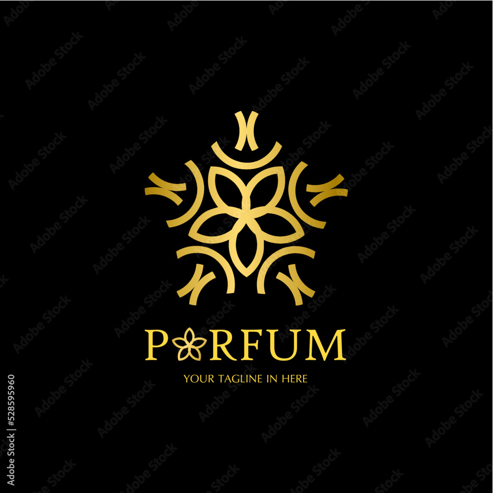 luxury lotus flower line art logo design.suitable for perfume or spa business luxury lotus flower line art logo design.suitable for perfume or spa business