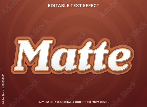 matte editable text effect template use for business logo and brand