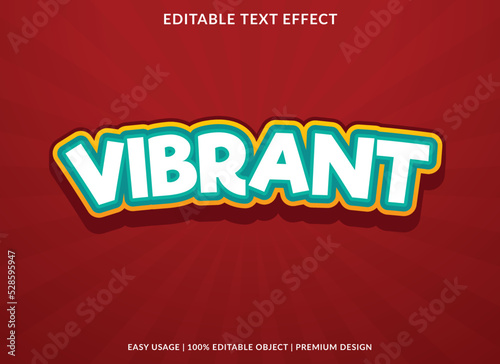 vibrant editable text effect template use for business logo and brand