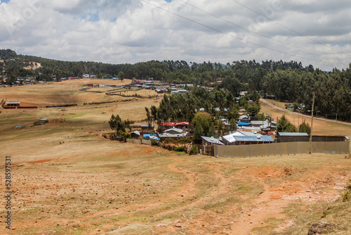 Hilly Entoto suburbs of Addis Ababa, Ethiopia