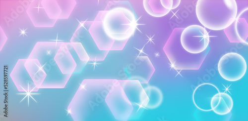 Anime pastel background with sun glares and sparkles. © local_doctor