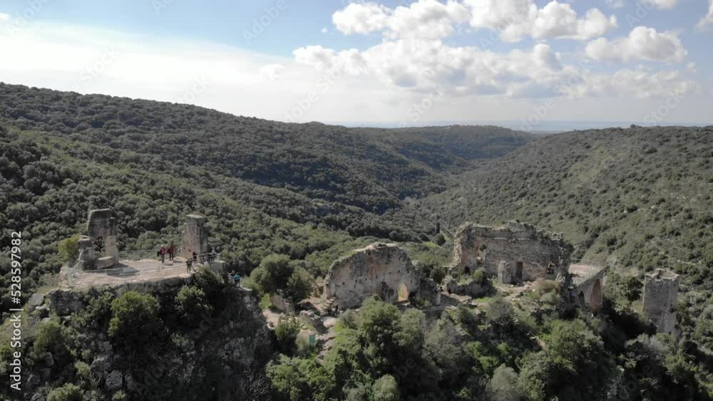 Crusaders Montfort castle in North Israel, Aerial, 2022
Drone view from North israel, Ancient ( 