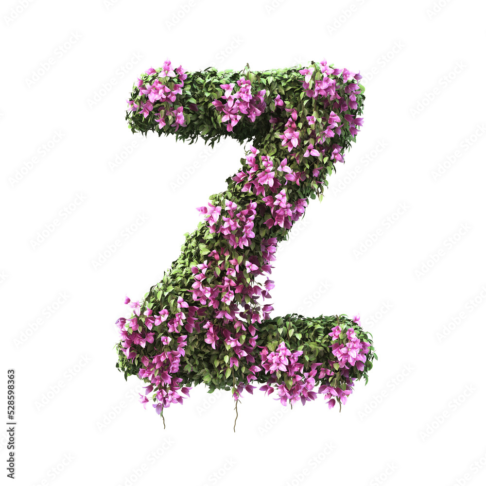3d rendering of Bougainvillea alphabet set 2
3d rendering of Bougainvillea alphabet set 2
