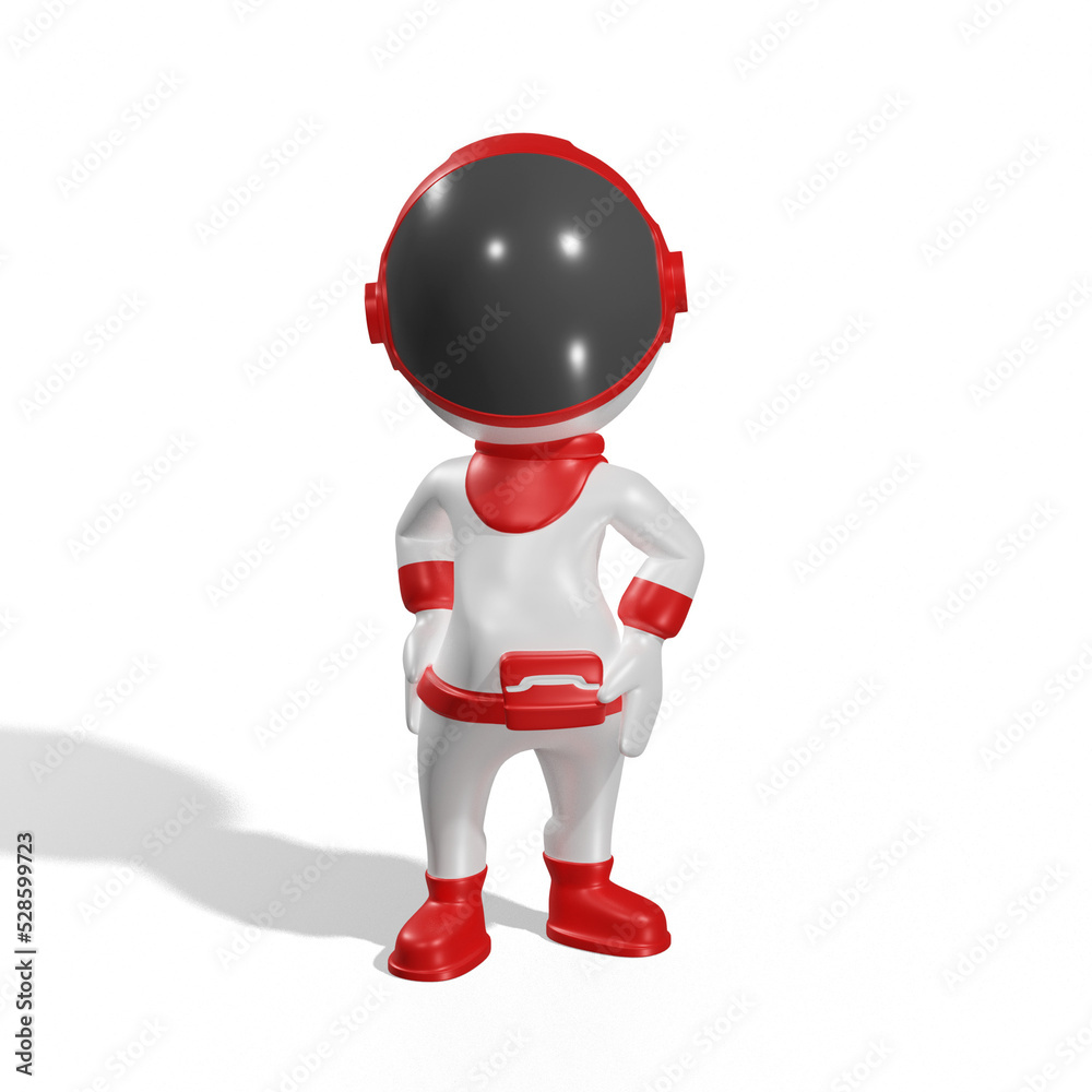 Fototapeta premium cute astronaut character 3d illustration