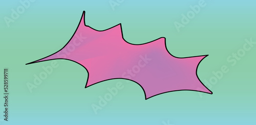 comic shock speech bubble wavy chat baloon speach for tect pink loud speak ballon with blue gradien background