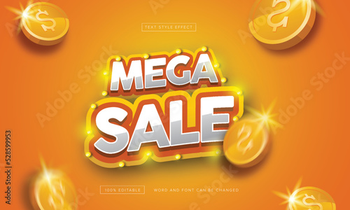 Mega sale Text Style Effect editable premium free download