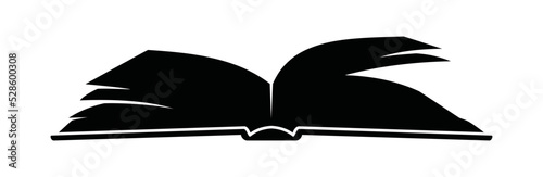 Book icon vector. Simple open book illustration sign symbol logo design