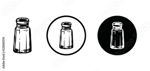 Place for seasoning pepper or salt or black pepper icon vector. Place for condiments illustration sign symbol logo restaurant.