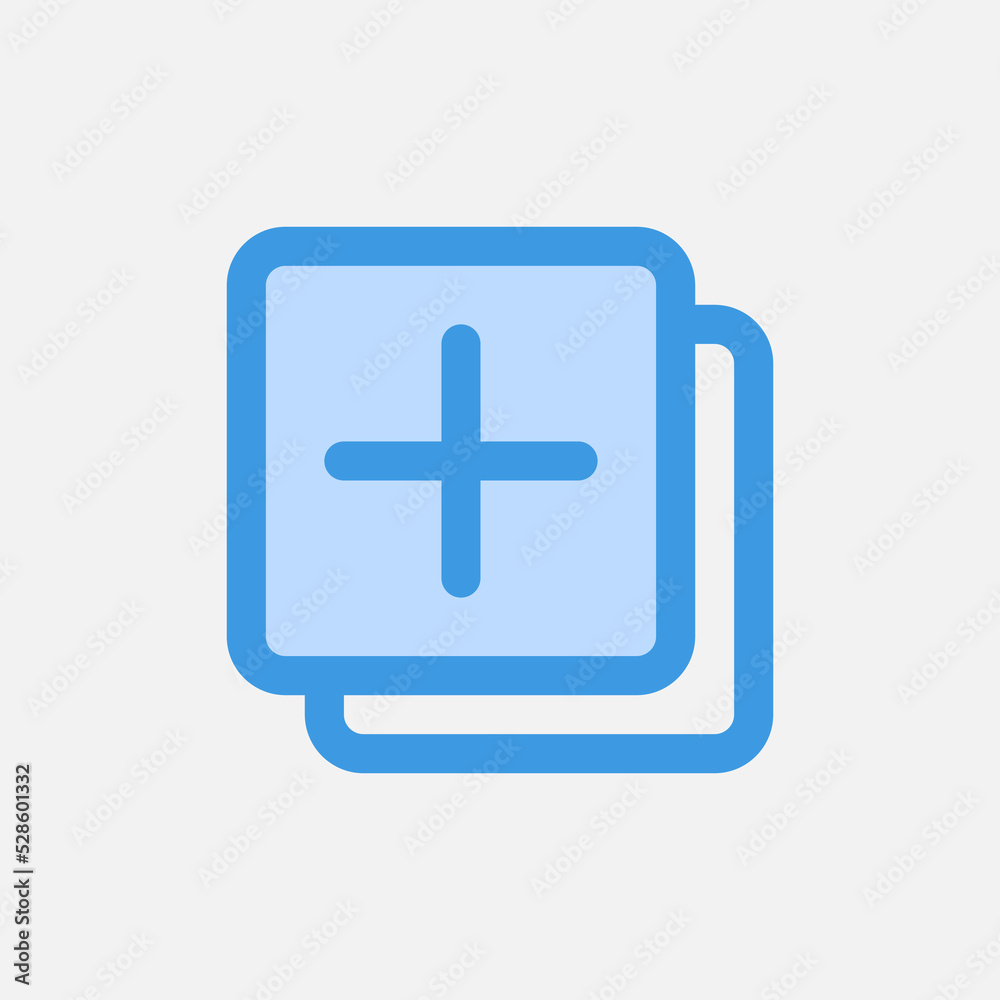 Add icon in blue style about user interface, use for website mobile app presentation Add icon in blue style about user interface, use for website mobile app presentation