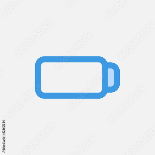 Free Download Low battery icon in blue style about user interface, use for website mobile app presentation - GFXLoad