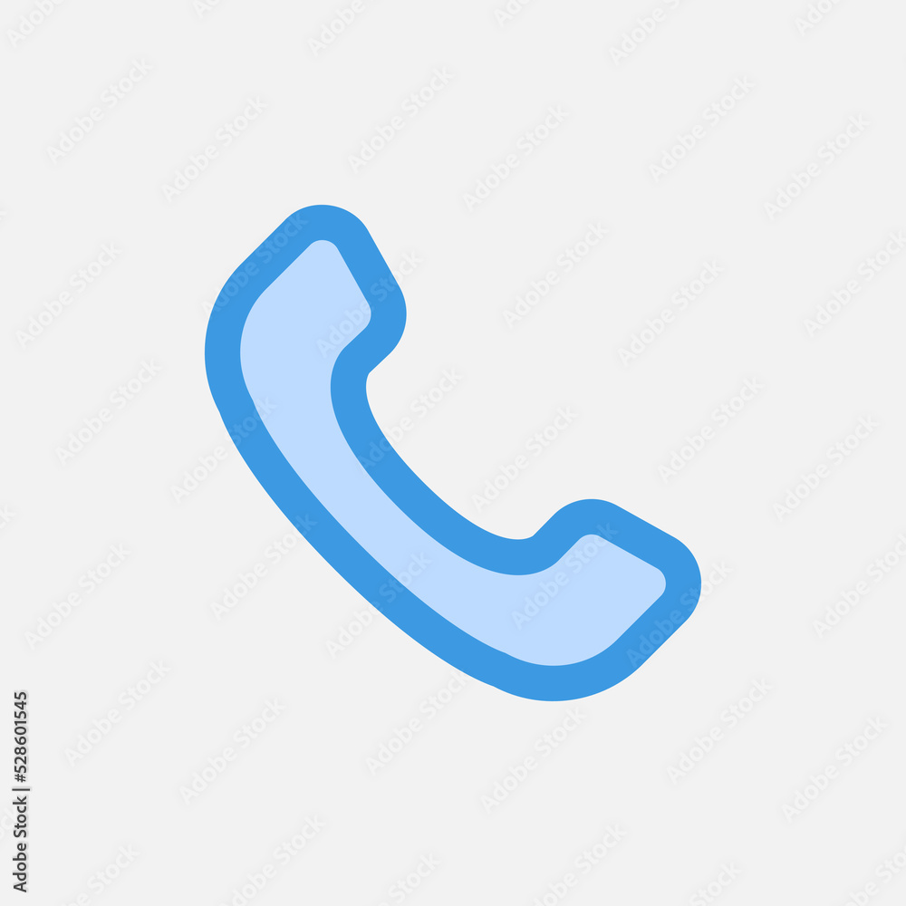Phone icon in blue style about user interface, use for website mobile app presentation Phone icon in blue style about user interface, use for website mobile app presentation