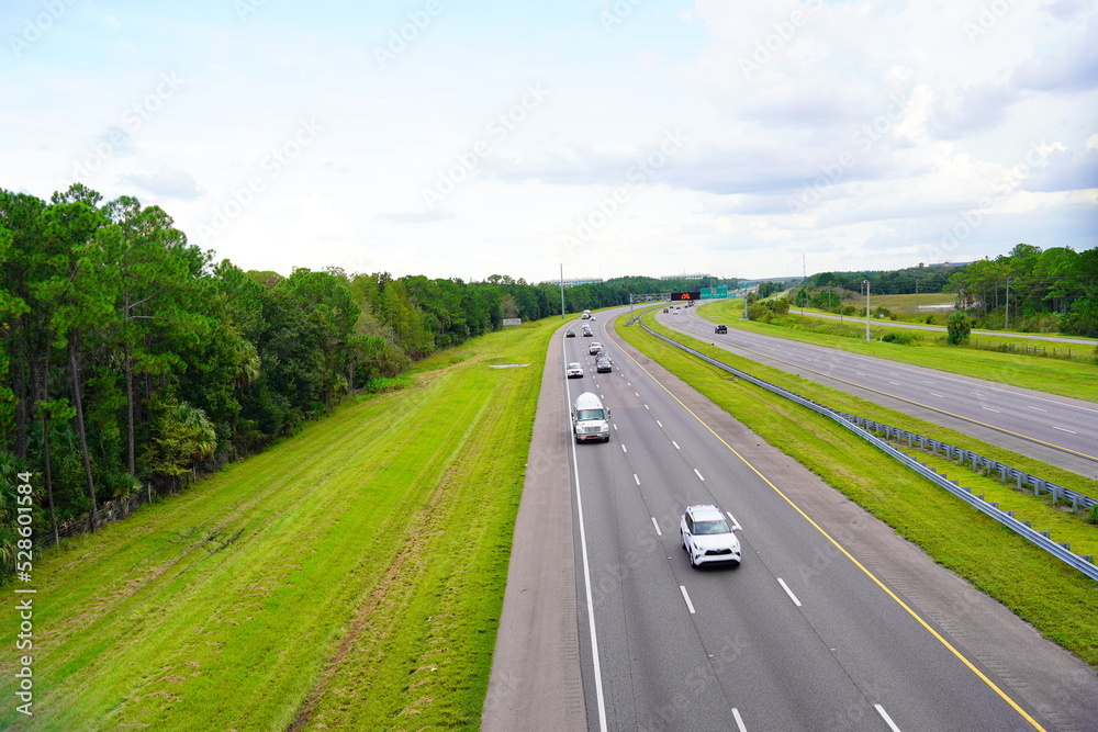 A beautiful highway in Florida	