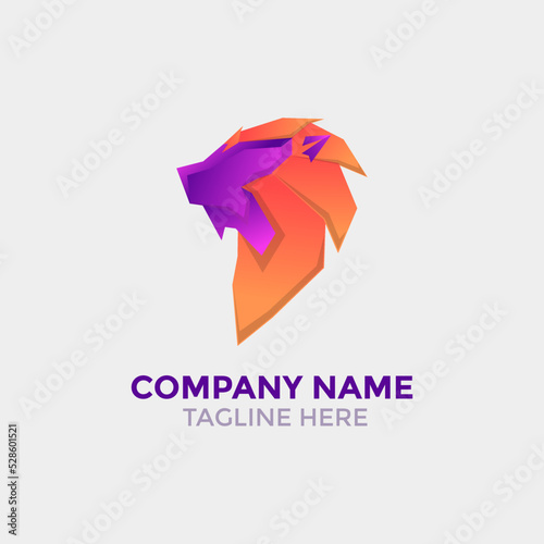 lion's head in full color