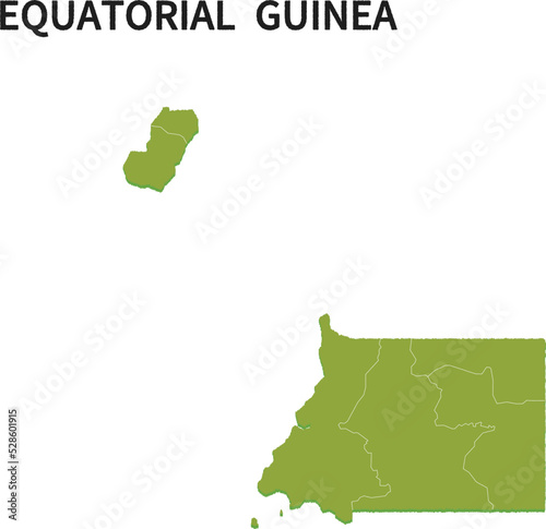 赤道ギニア/EQUATORIAL GUINEAの地域区分イラスト photo