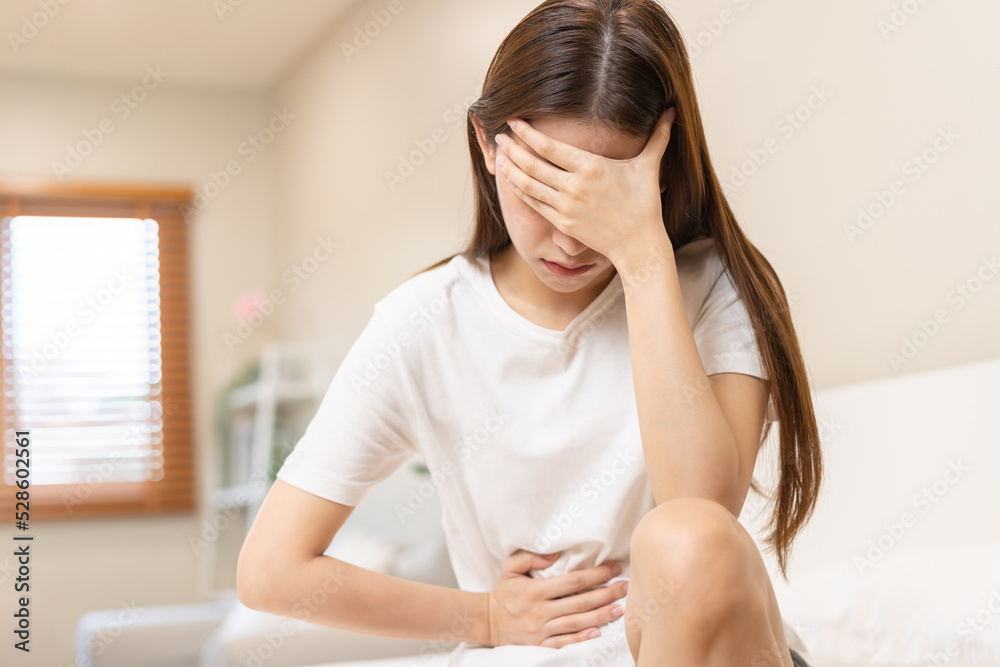 Flatulence ulcer, asian young woman, girl hands in belly, stomachache from food poisoning, abdominal pain and digestive problem, gastritis or diarrhoea. Abdomen inflammation, menstrual period people. Flatulence ulcer, asian young woman, girl hands in belly, stomachache from food poisoning, abdominal pain and digestive problem, gastritis or diarrhoea. Abdomen inflammation, menstrual period people.