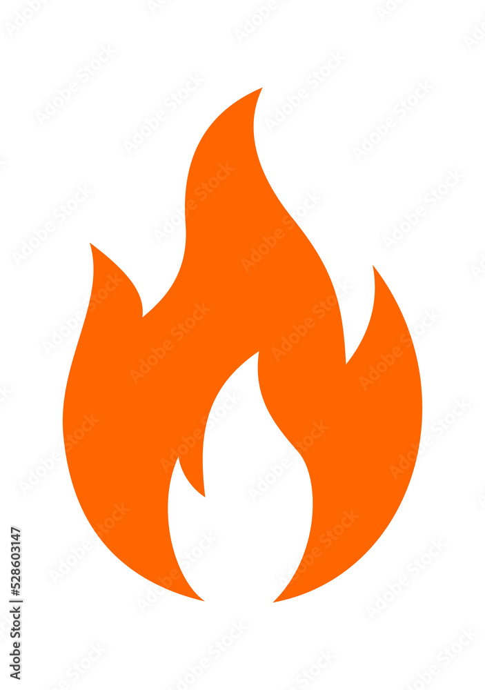 FLAME OF FIRE, PICTOGRAM SYMBOL OF FIRE, SPICY AND INFAMMABLE ISOLATED FLAME OF FIRE, PICTOGRAM SYMBOL OF FIRE, SPICY AND INFAMMABLE ISOLATED