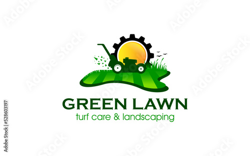 Illustration graphic vector of lawn care  landscape services  grass concept logo design template
