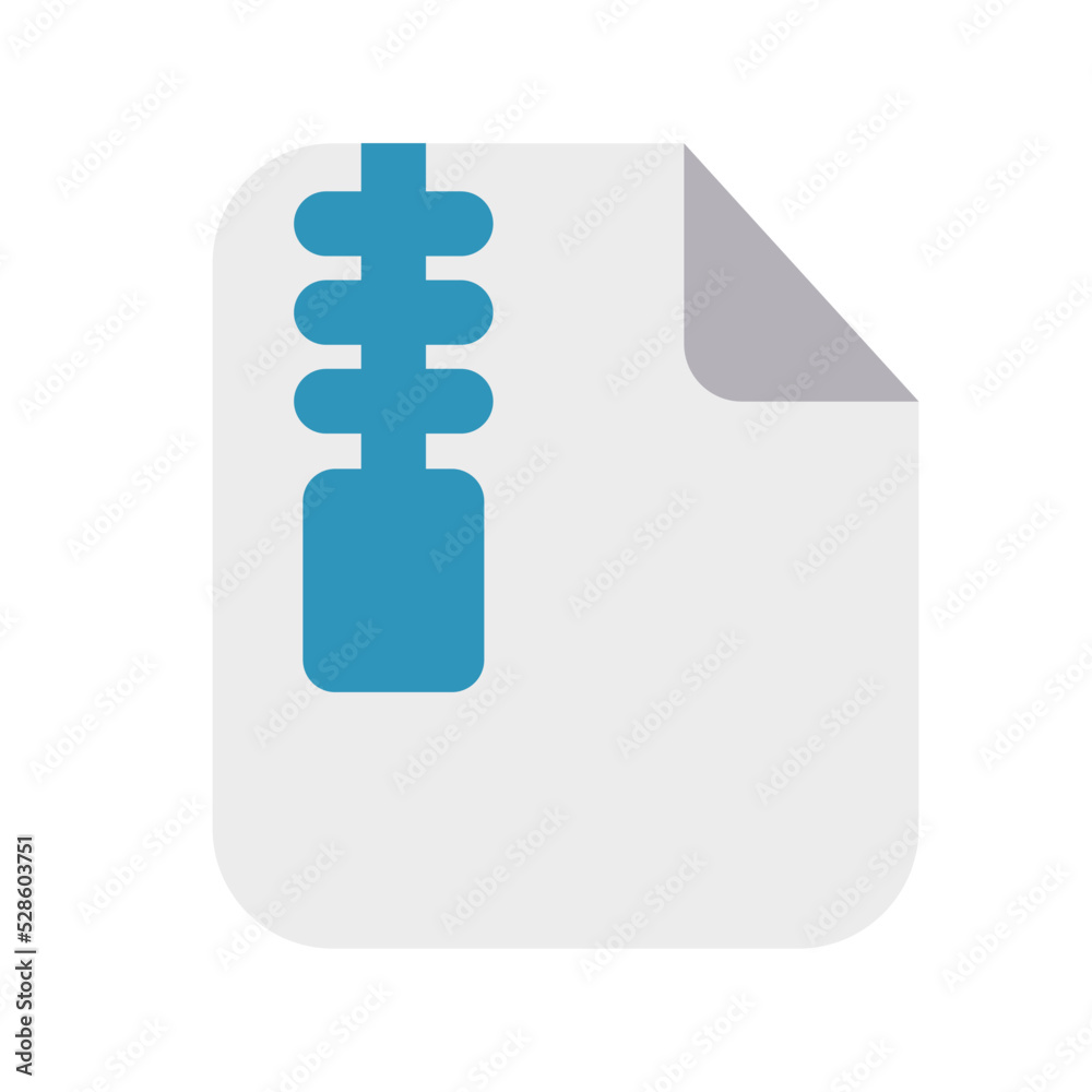 ZIP Files Icon with Flat Style