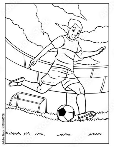 Soccer Coloring Page for Kids