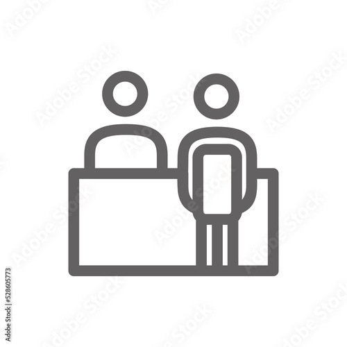 job interviews icon. Perfect for web design or business applications. Simple vector illustration.