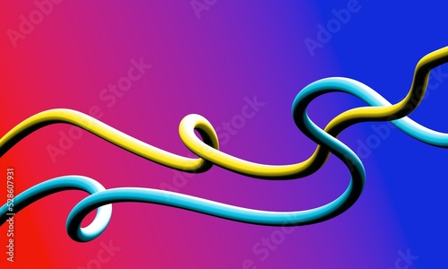 3D graphic on the gradient's background