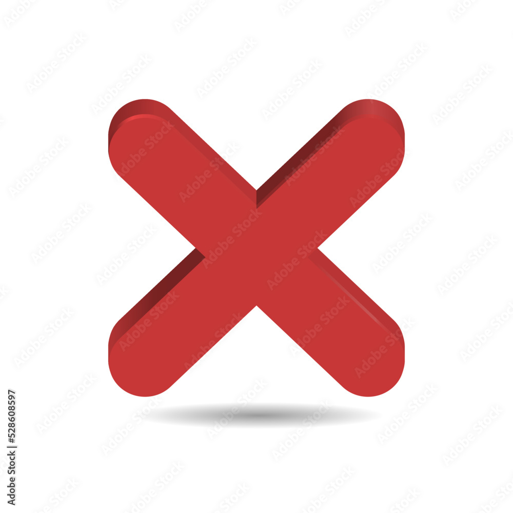 Obraz premium 3d red cross mark