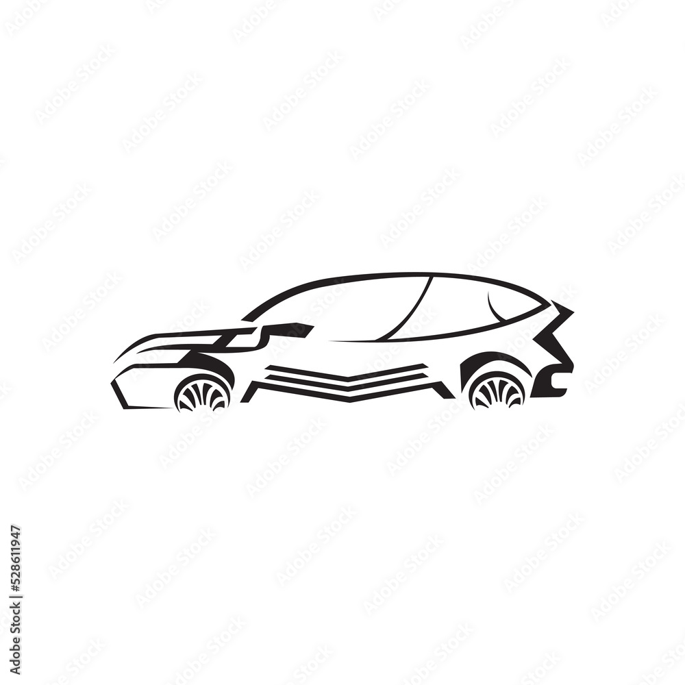sports car logo clipart design illustration vector