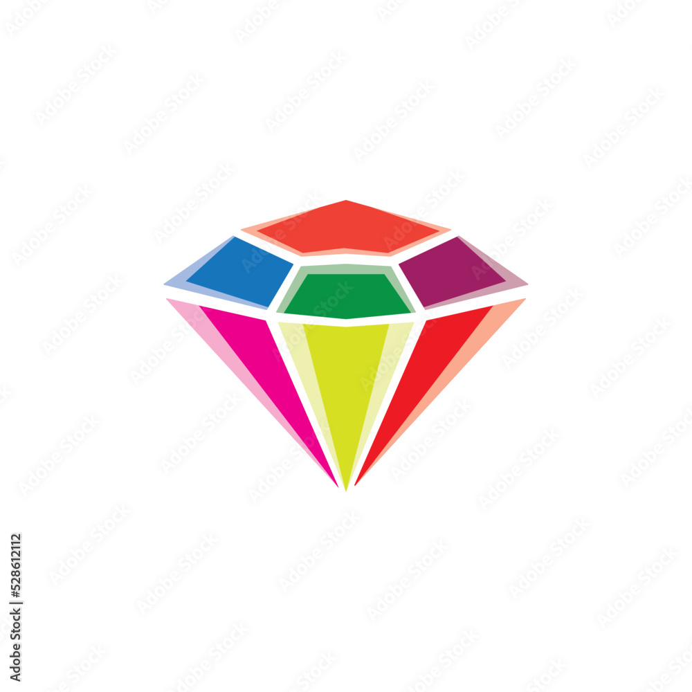 diamond icon color web design vector illustration