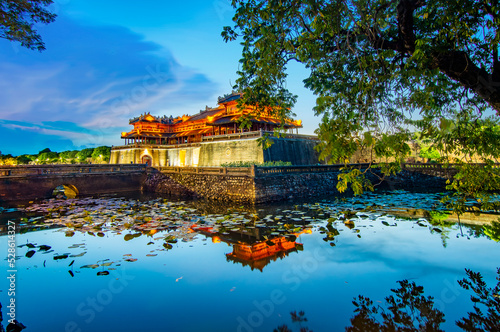Foto View of Hue citadel which is a very famous destination of Vietnam