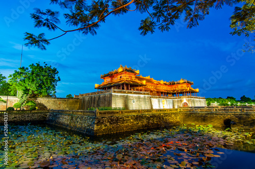 Foto View of Hue citadel which is a very famous destination of Vietnam