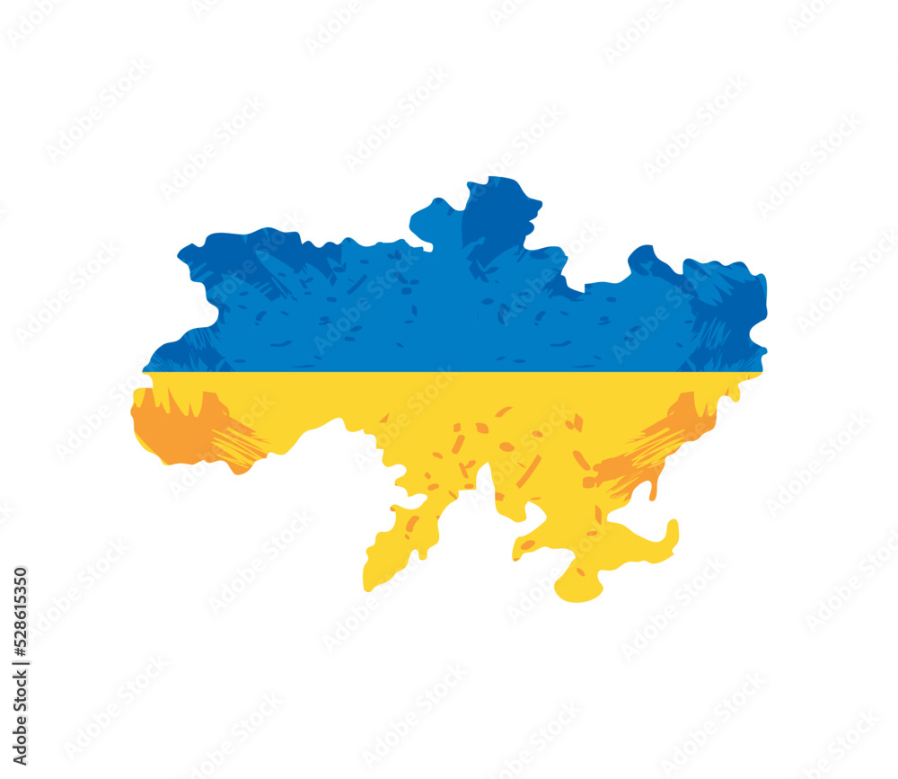 Obraz premium map and flag Ukraine
