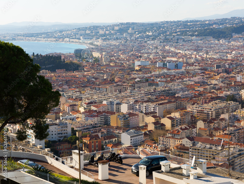 Fototapeta premium Panoramic view of Nica in France outdoors.