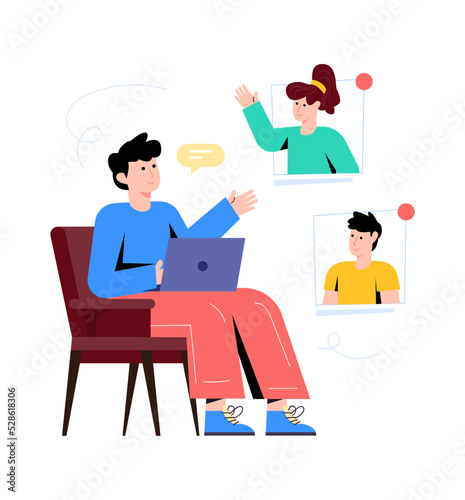 Business growth flat illustration is up for premium use 