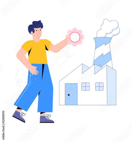 An avatar of architect flat vector 