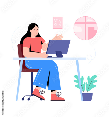 Ecommerce concept, online order flat vector 