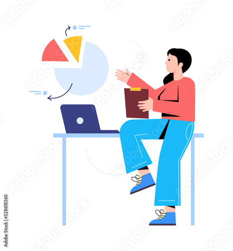 Ecommerce concept, online order flat vector 