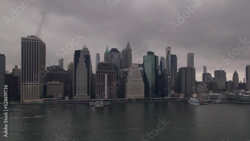 Wallpaper Mural Aerial view on Manhattan of New York on time  overcast weather. Torontodigital.ca