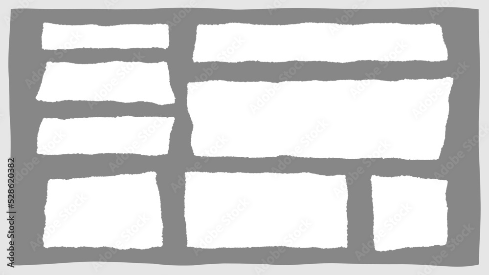 Poster Blank torn notebook note, edge tear page header background ...