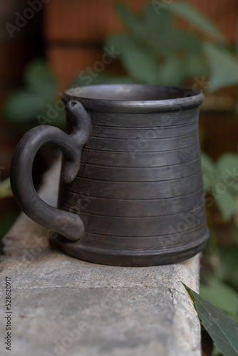  Ceramics, a ceramic product made with your own hands, made on a potter's wheel, a jug, a mug, clay. 