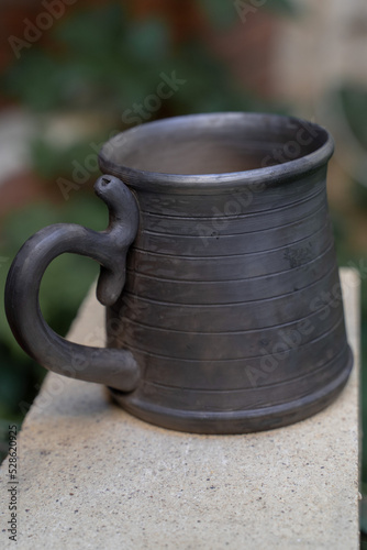  Ceramics, a ceramic product made with your own hands, made on a potter's wheel, a jug, a mug, clay. 
