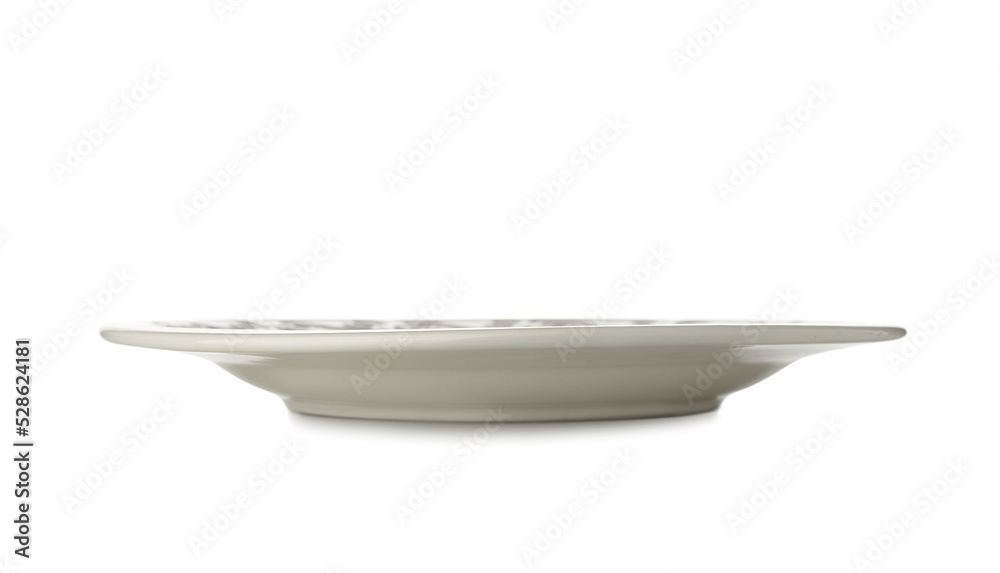 Empty clean plate on white background Empty clean plate on white background