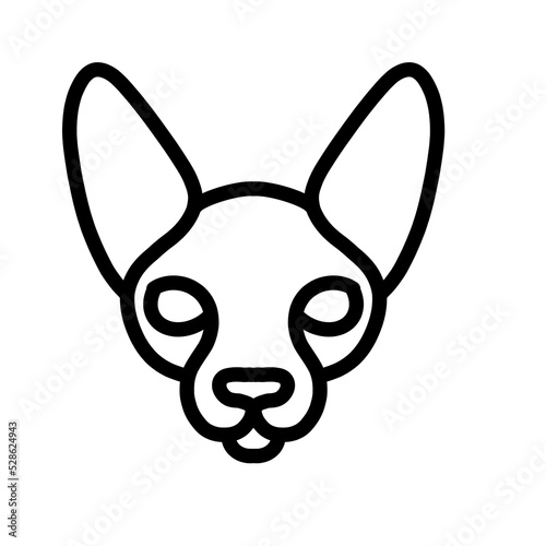 sphynx cat for animal head illustration, zoo and farms animal icons, nature icons set