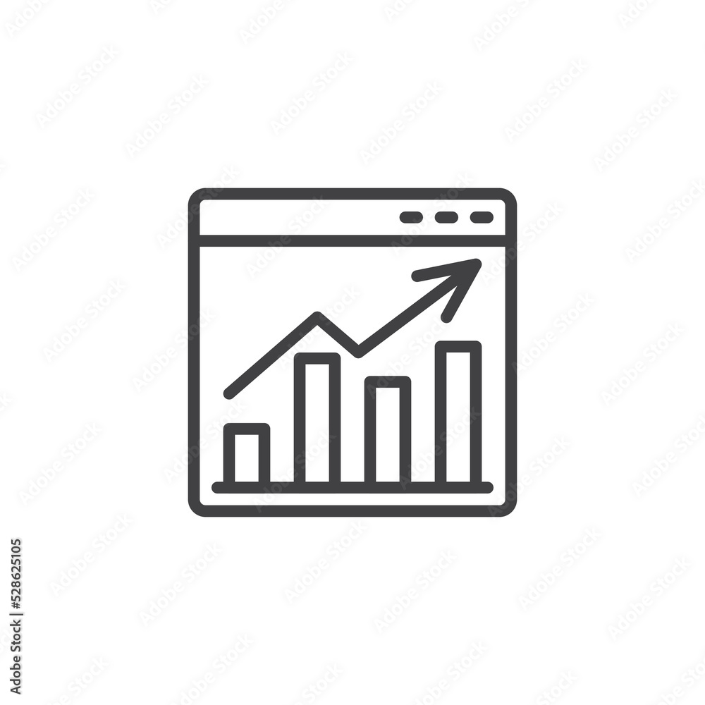 Web analytics line icon Web analytics line icon