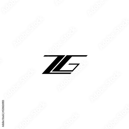 Z ZG Letter Initial logo Vector