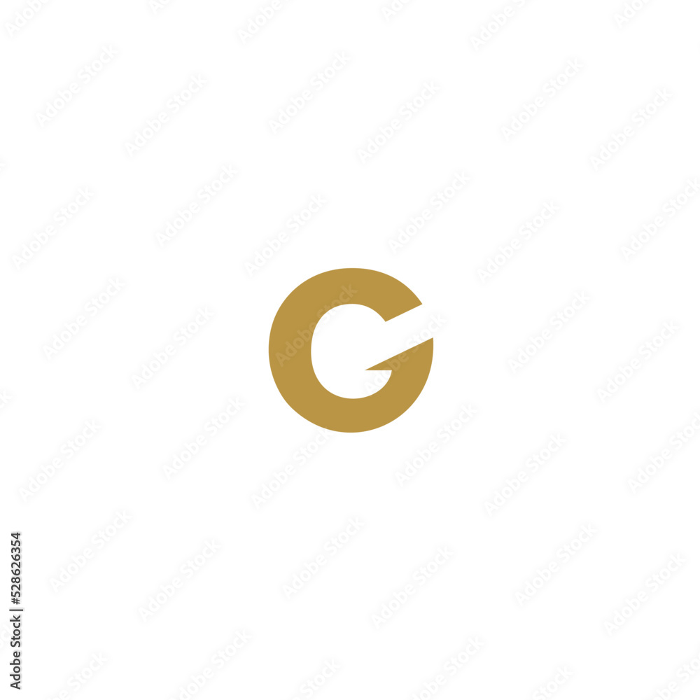 circle g letter initial logo vector