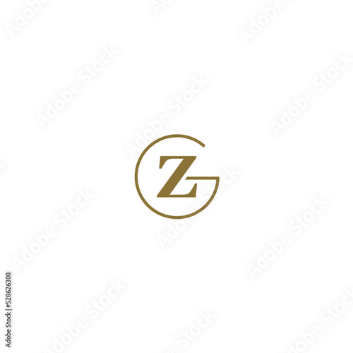 Z ZG Letter Initial logo Vector